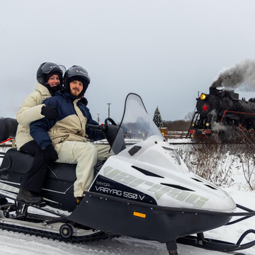 Экскурсия на снегоходах в Карелии