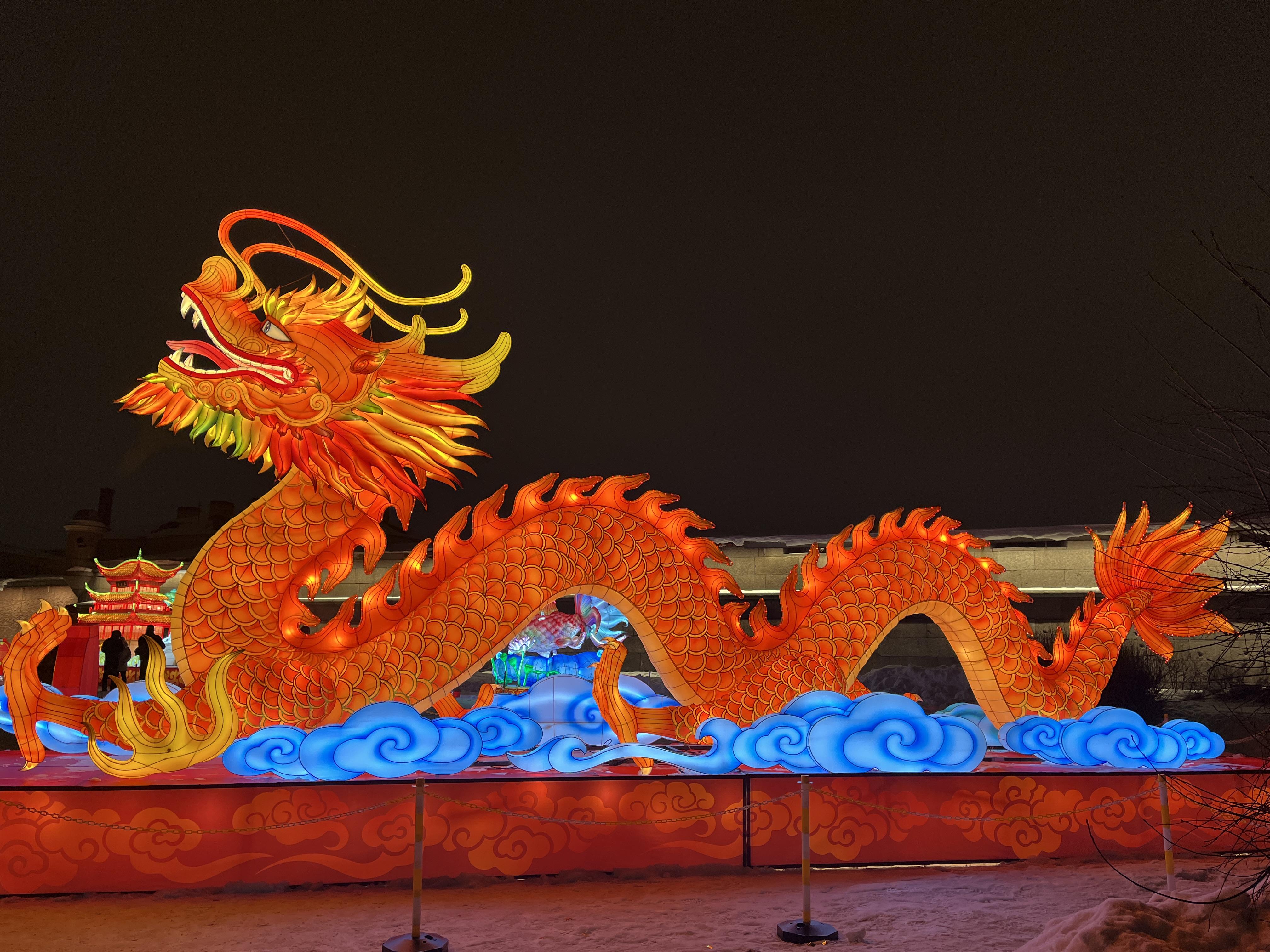 К Китайскому Новому году Петропавловку украсили фонарями: фото