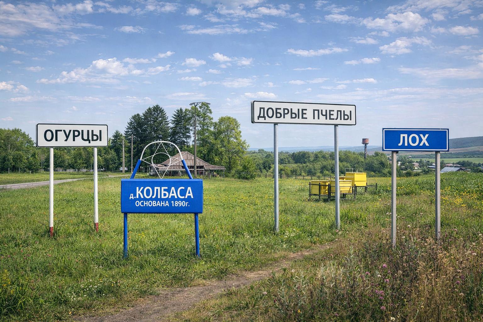 От Хомяков до Колбасы: необычные названия населённых пунктов