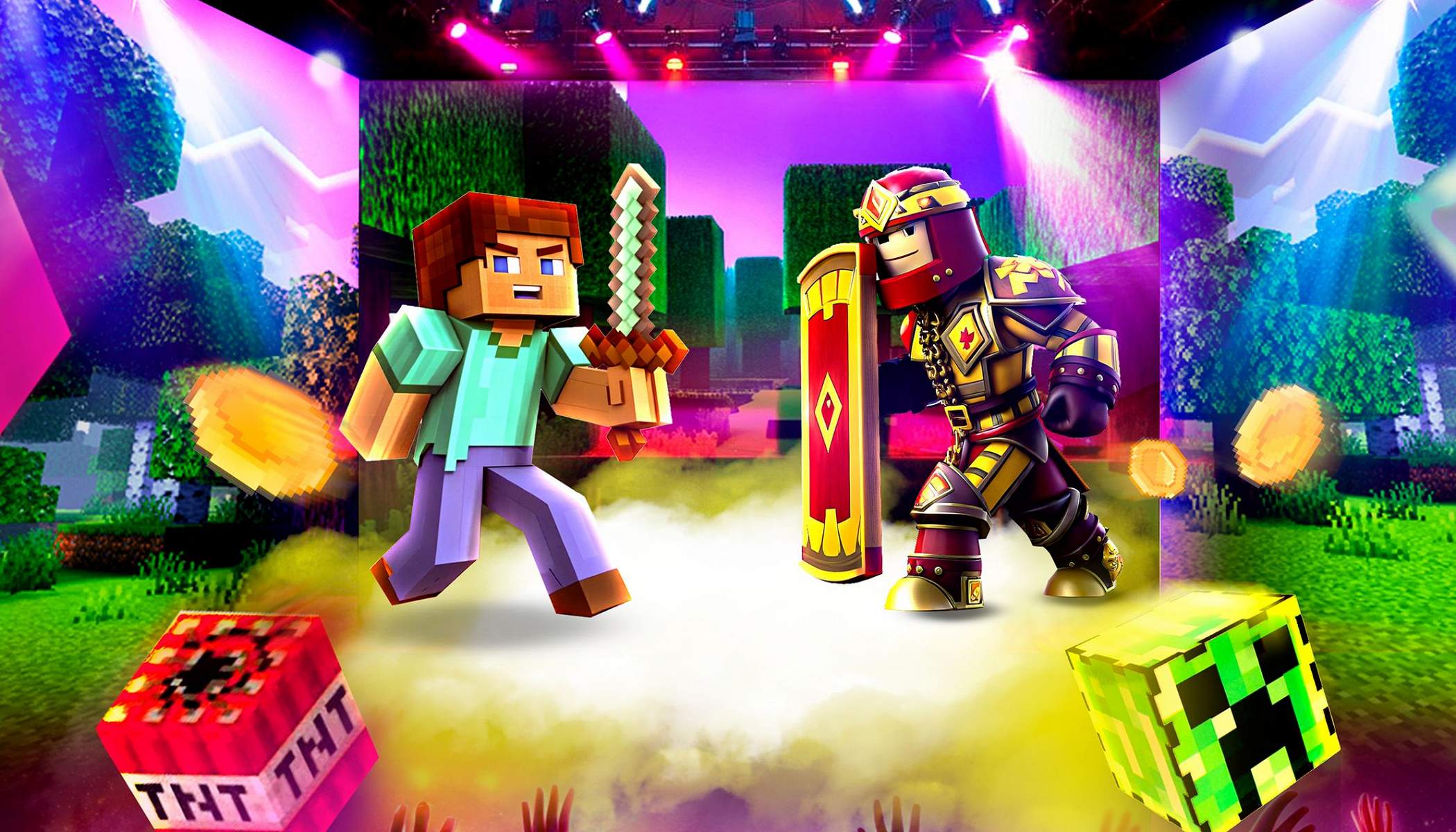 Мультимедийное челлендж-шоу «Майнкрафт VS Роблокс» со скидкой 25%