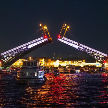 Джазовый круиз в ночь разводных мостов с аудио-экскурсией на двухпалубном теплоходе премиум-класса со скидкой до 60%